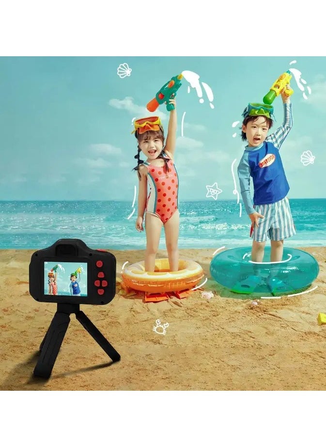 Digital Camera for Kids with Dual Lens and Selfie Camera / Built-in Games / Photo & Video Filters - Black