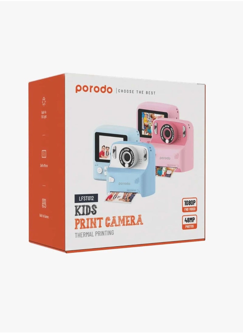 Kids Instant Camera Thermal Printing with Selfie Mirror and 320 x 240 Screen Resolution / Type-C Charging Port & 2.4