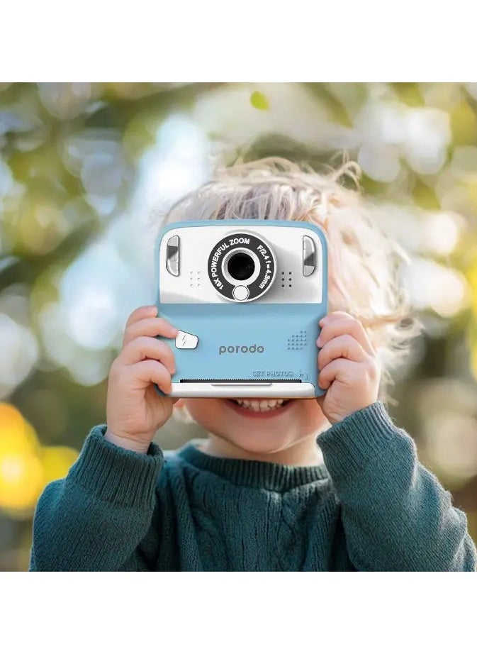 Kids Instant Camera Thermal Printing with Selfie Mirror and 320 x 240 Screen Resolution / Type-C Charging Port & 2.4