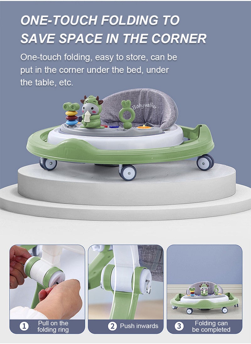 Multifunctional Baby Anti-O-Shaped Leg Push Walker, Learning Walking Foot Pedals