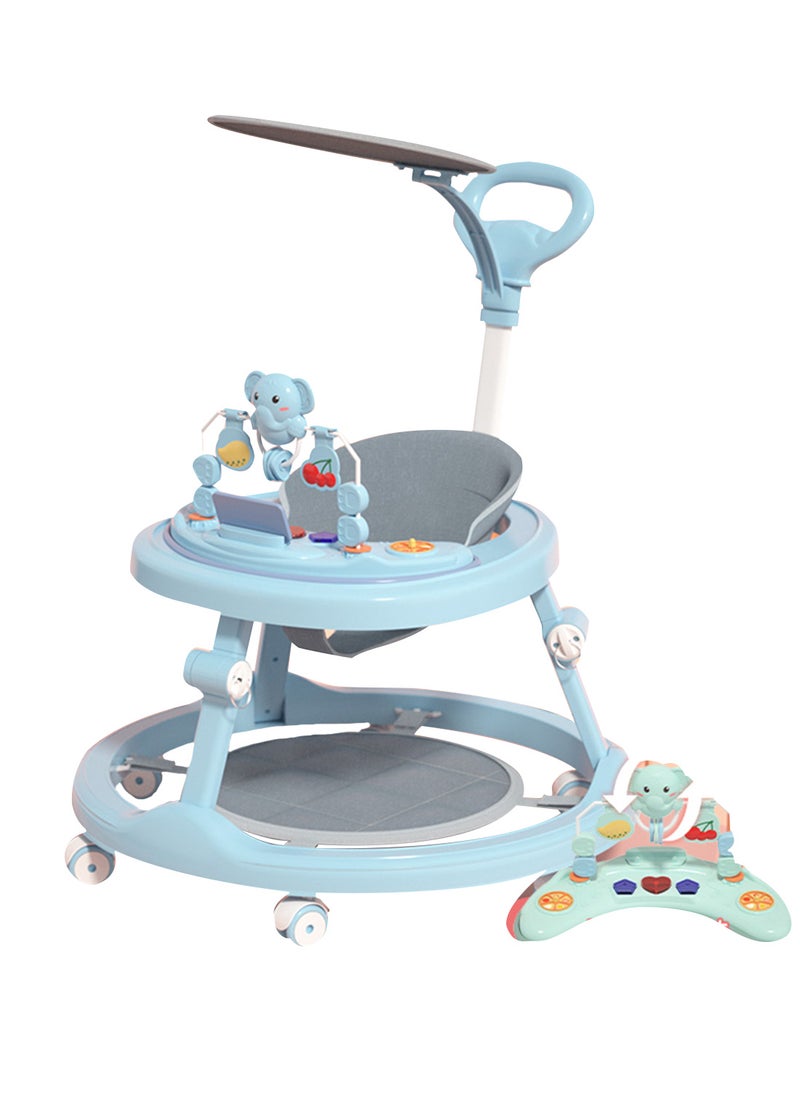 Anti-Roll Baby Learning Walker With Detachable Toy Tray And Music