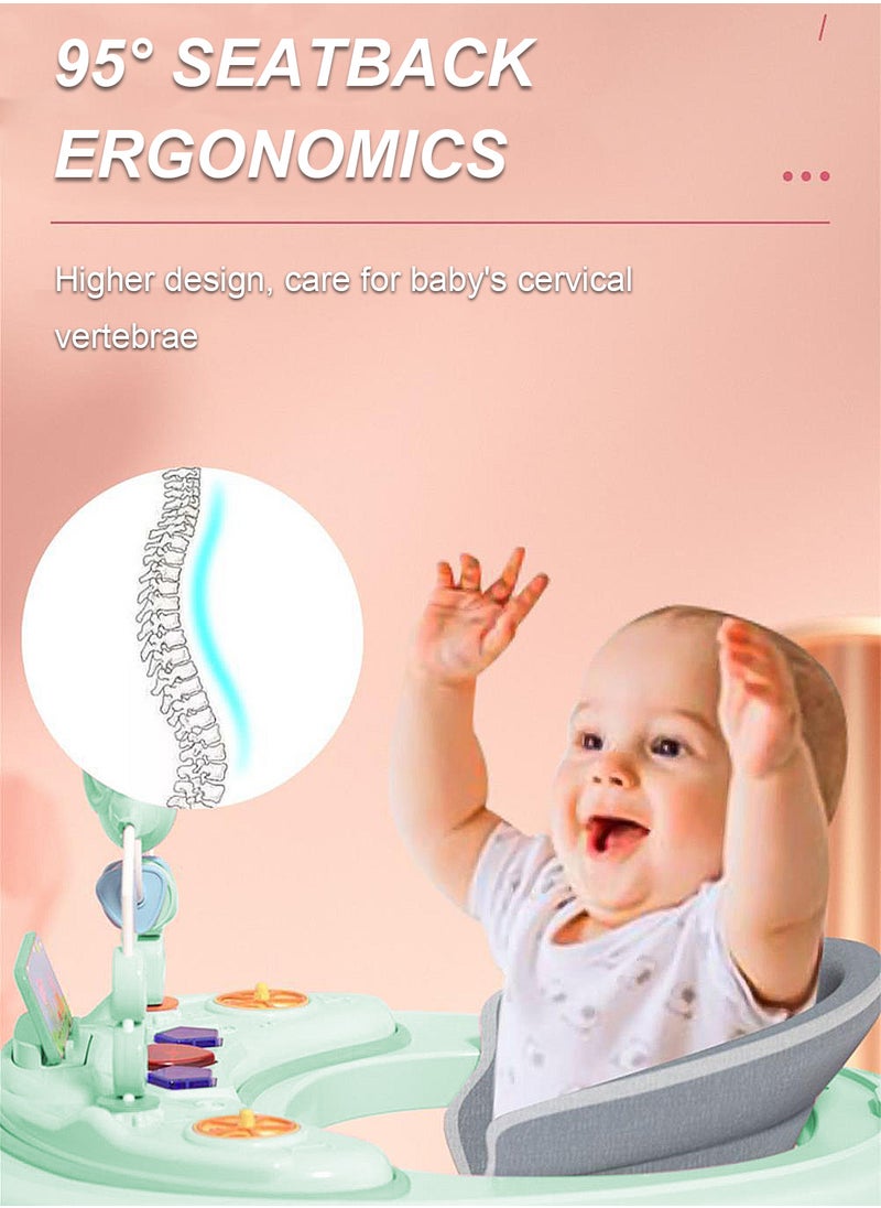 Anti-Roll Baby Learning Walker With Detachable Toy Tray