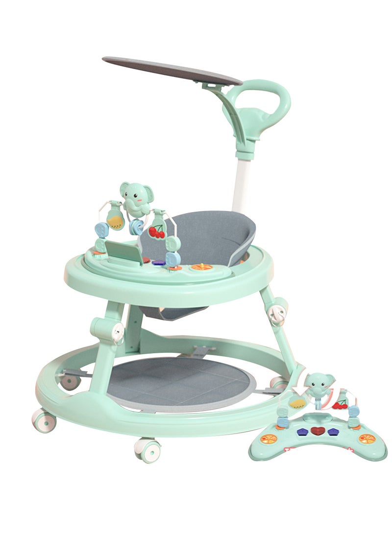 Anti-Roll Baby Learning Walker With Detachable Toy Tray