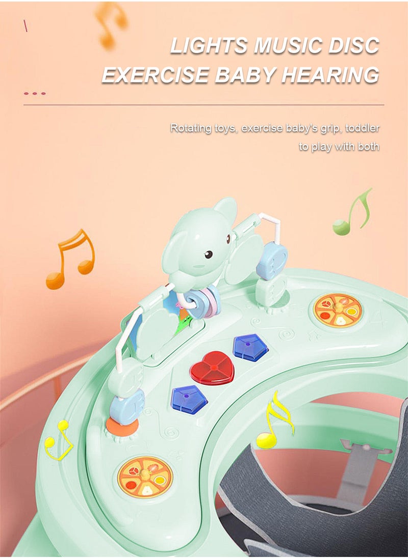 Anti-Roll Baby Learning Walker With Detachable Toy Tray