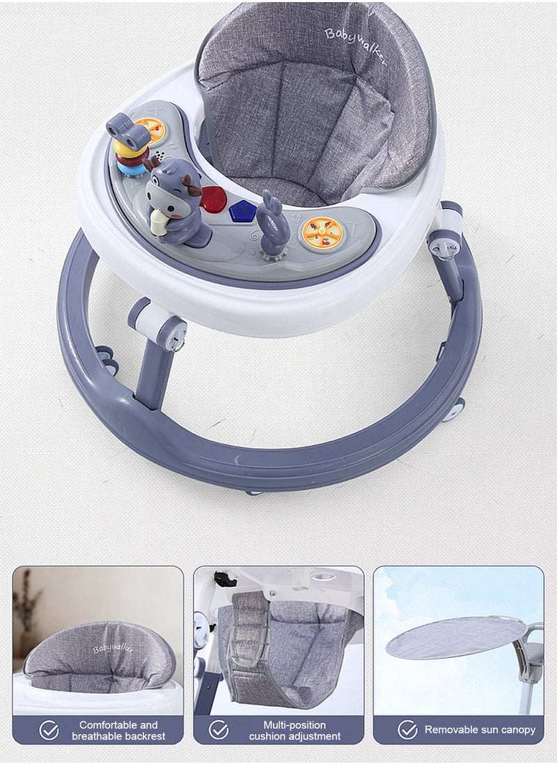 Multifunctional Baby Anti-O-Shaped Leg Push Walker, Learning Walking With Foot Pedals