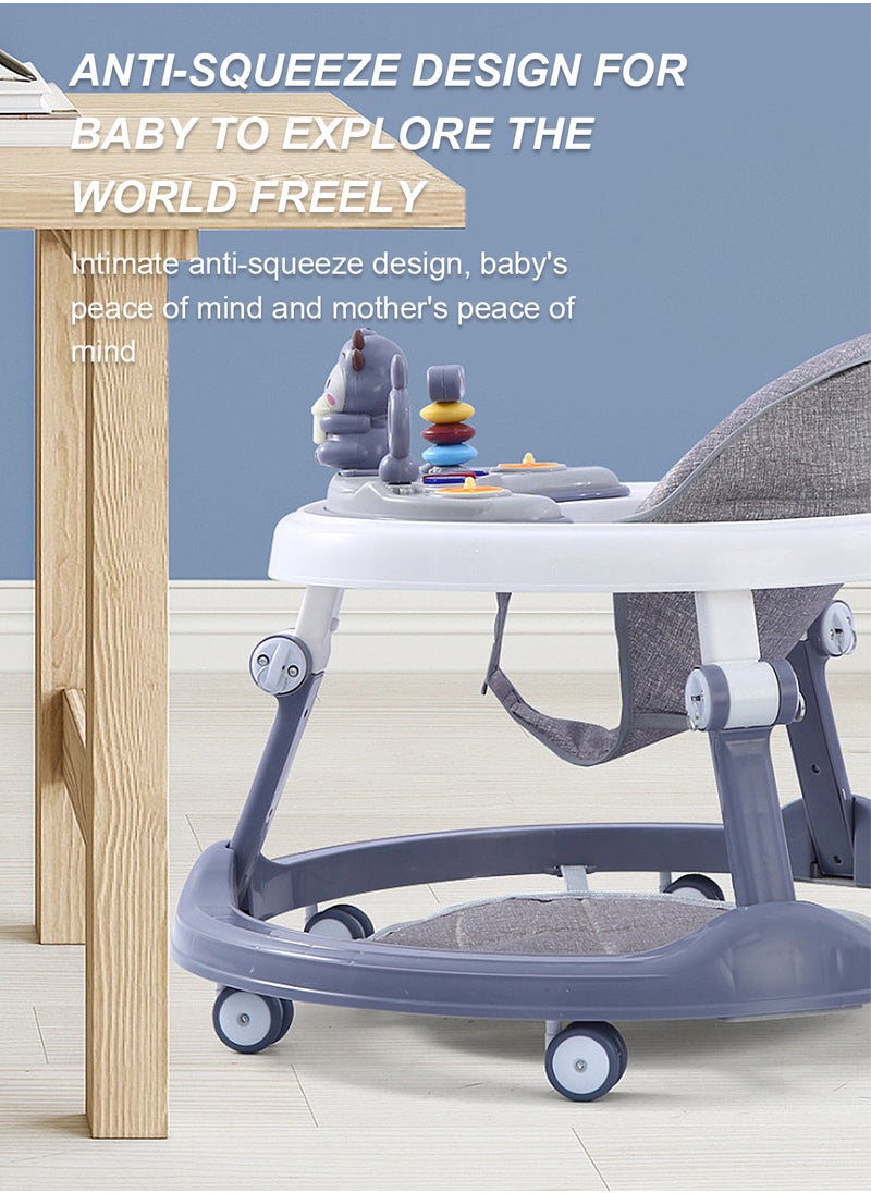 Multifunctional Baby Anti-O-Shaped Leg Push Walker, Learning Walking With Foot Pedals