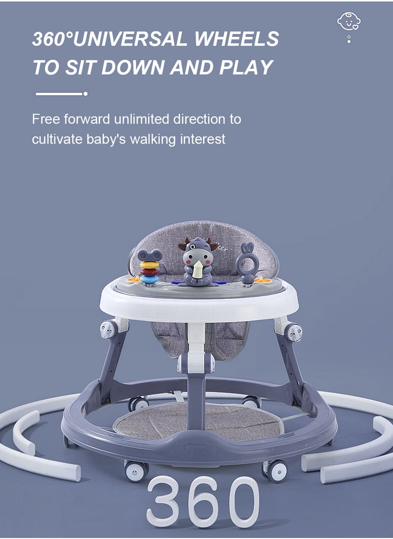 Multifunctional Baby Anti-O-Shaped Leg Push Walker, Learning Walking With Foot Pedals