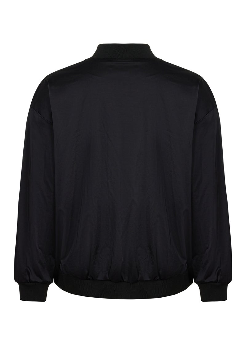 Trocque Satin Bomber Jacket