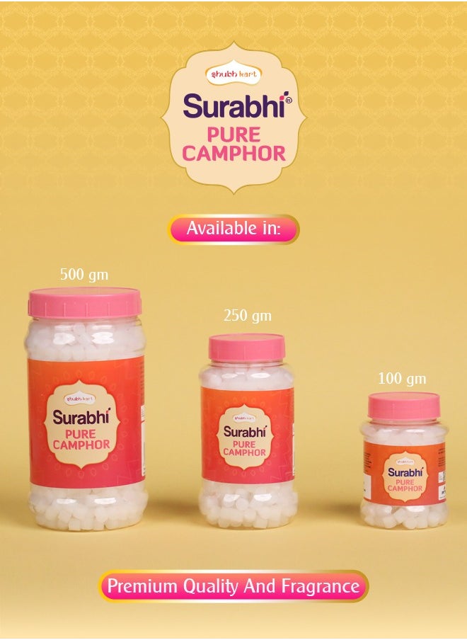 Shubhkart Surabhi 100% Pure Camphor Crystals or Aromatherapy, Incense, Odor Eliminator, Puja