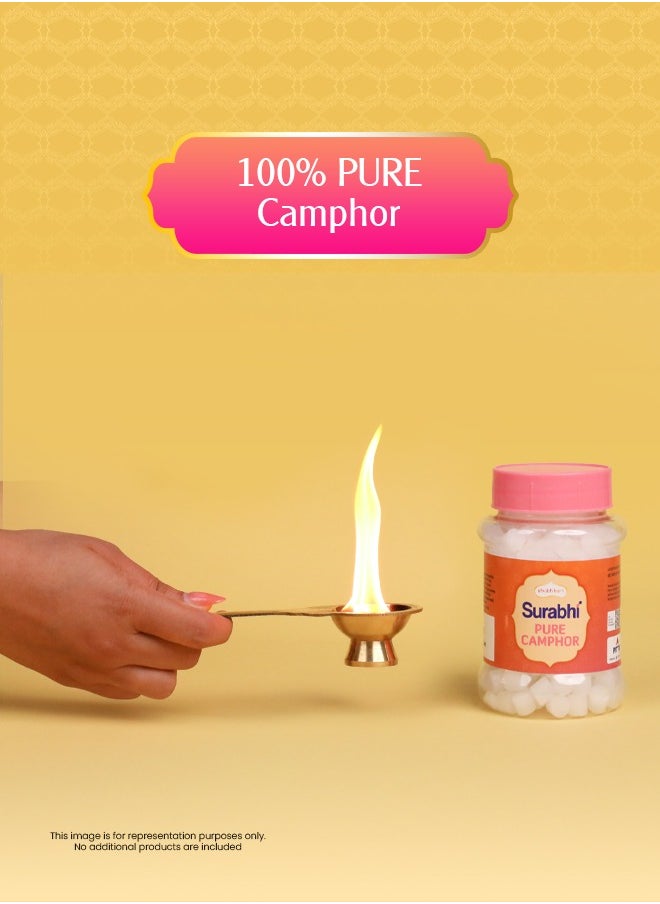 Shubhkart Surabhi 100% Pure Camphor Crystals or Aromatherapy, Incense, Odor Eliminator, Puja