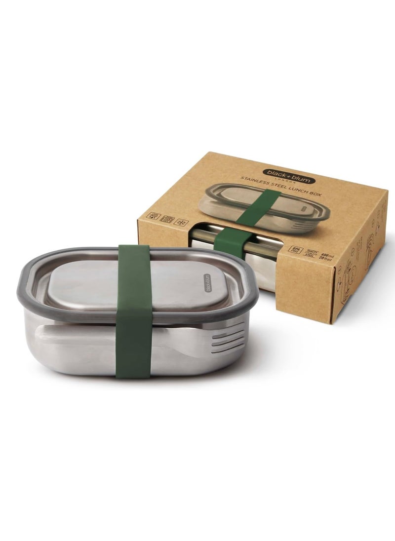 Lunch Box Stainless Steel Olive 600ml