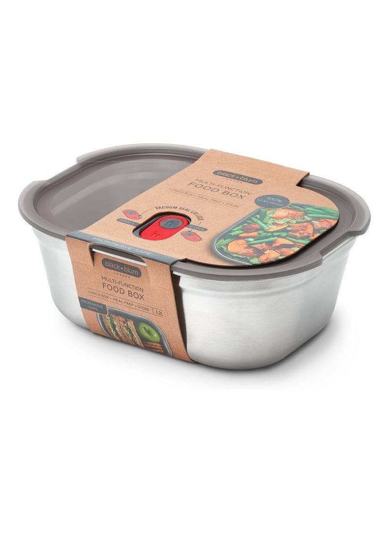 Microwave Safe Stainless Steel Food Box 1.2L