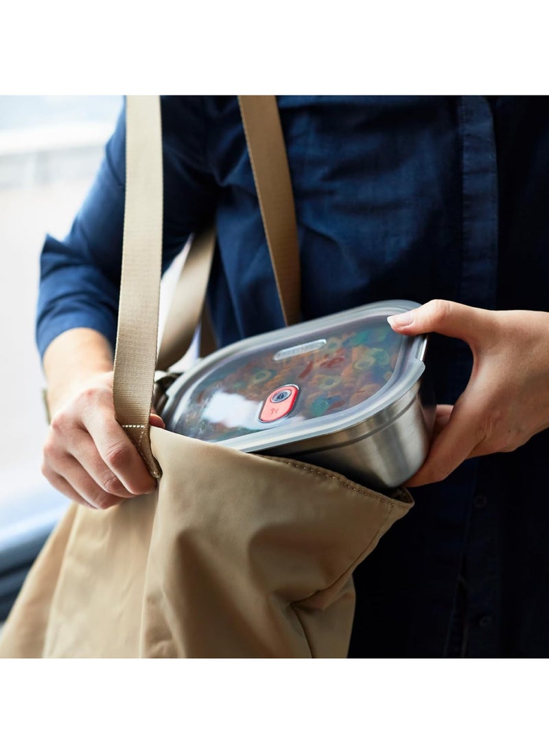 Microwave Safe Stainless Steel Food Box 1.2L