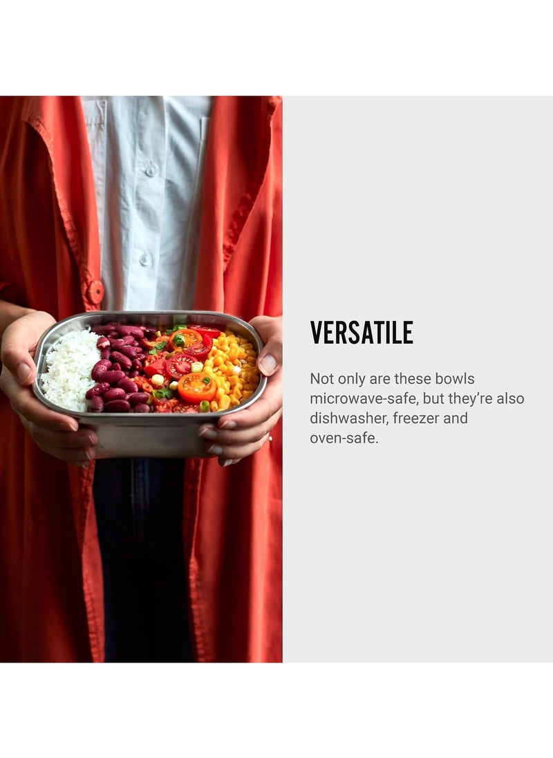 Microwave Safe Stainless Steel Food Box 1.2L