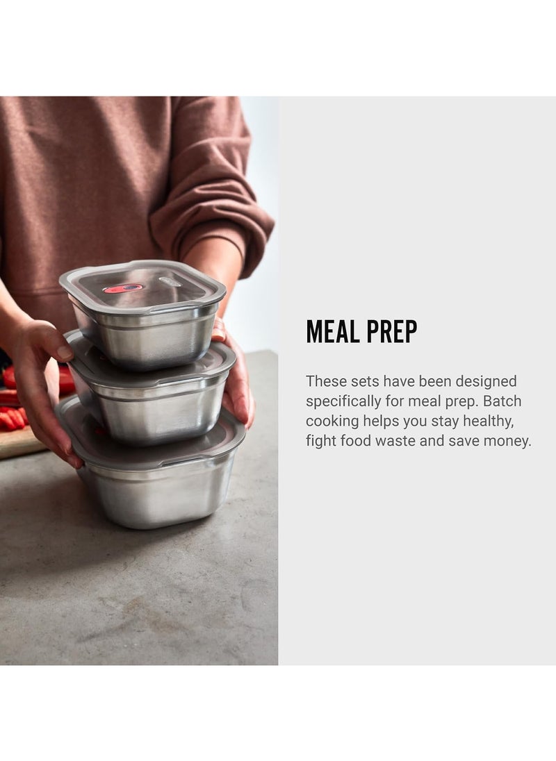 Microwave Safe Stainless Steel Food Box 1.2L