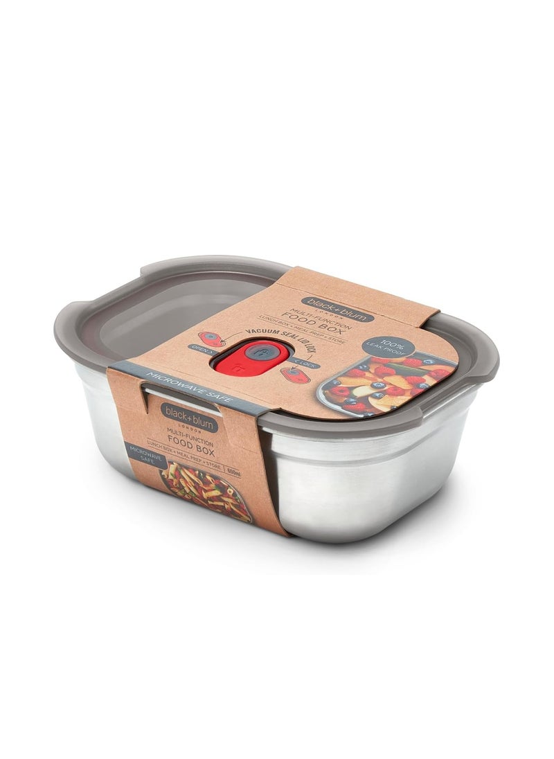 Microwave Safe Stainless Steel Food Box 600ml