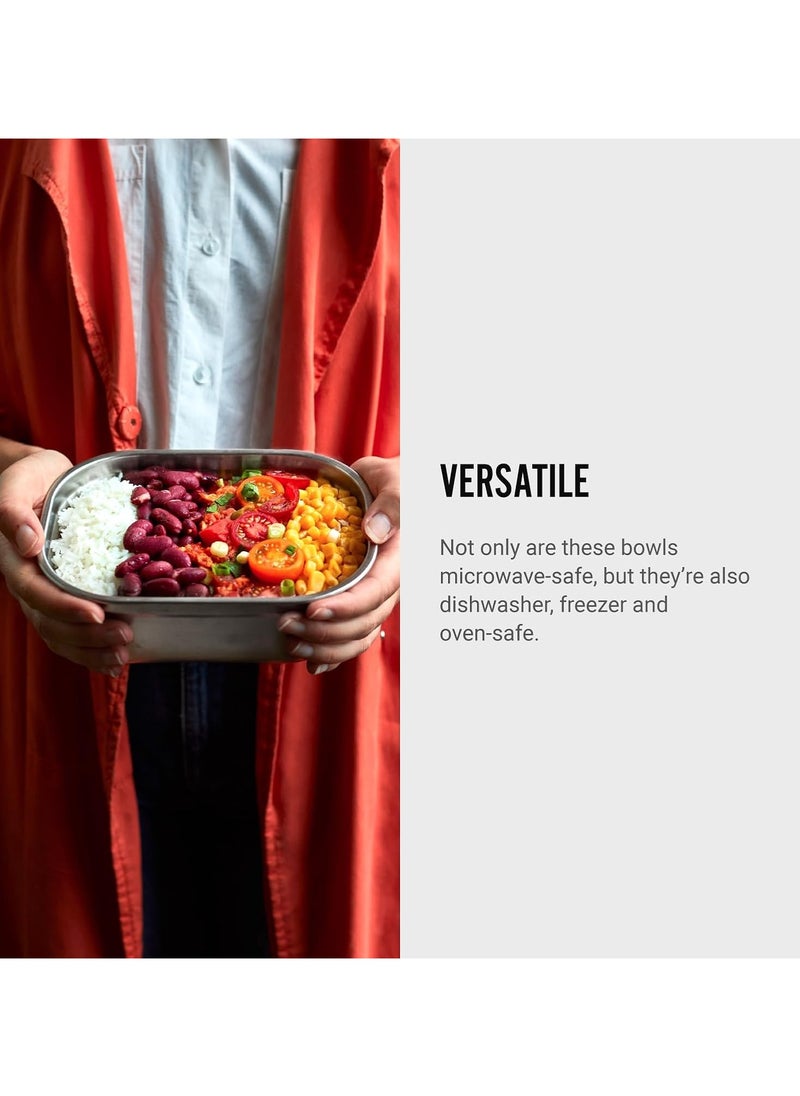 Microwave Safe Stainless Steel Food Box 600ml