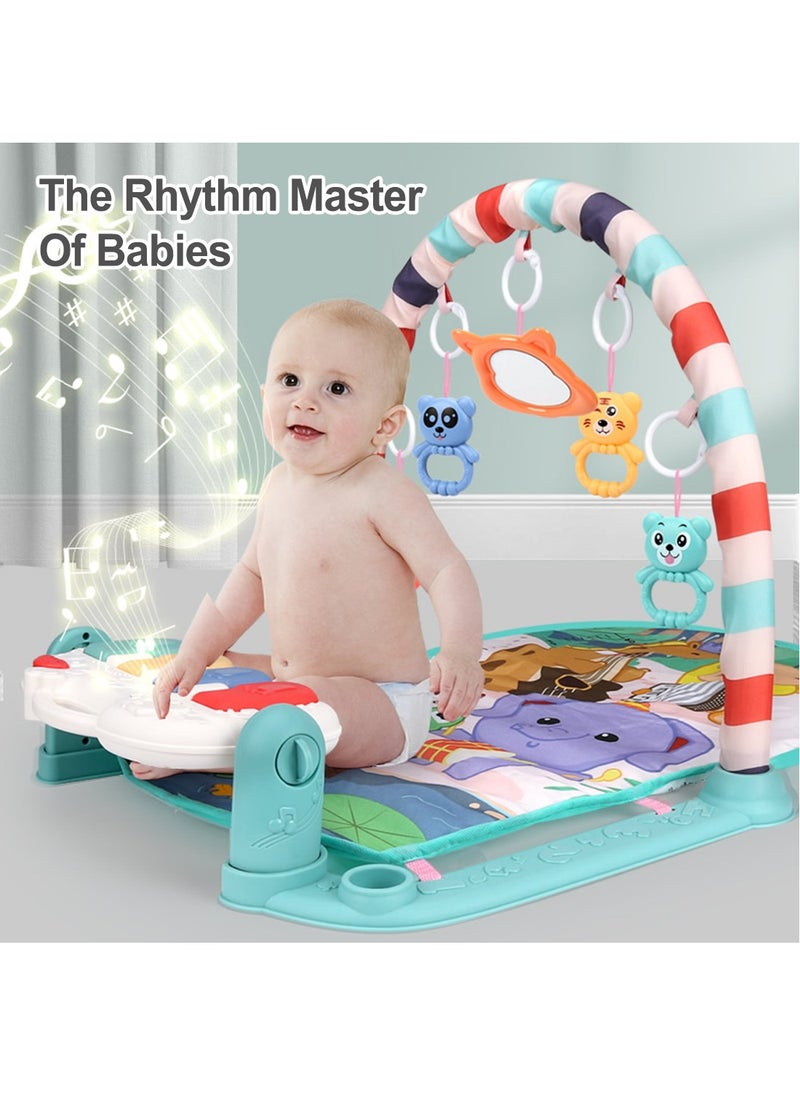 Baby Gyms Play Mats Musical Activity Center Baby Piano Gym Mat Tummy Time Padded Mat for Newborn Toddler Infants