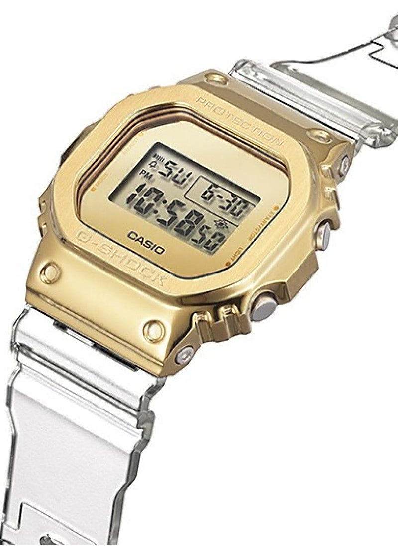G-SHOCK GM-5600SG-9DR Gold Ingot-Inspired Men's Watch with Transparent Resin Band