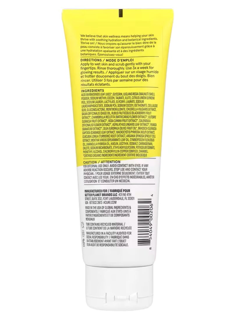 Acure, Brightening Facial Scrub, 4 fl oz (118 ml)