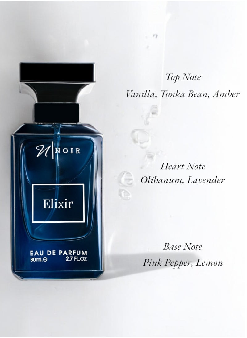 Elixir – Fresh Spicy Perfume for Men with Lemon, Lavender & Amber Notes | Long Lasting EDP - 80 ml