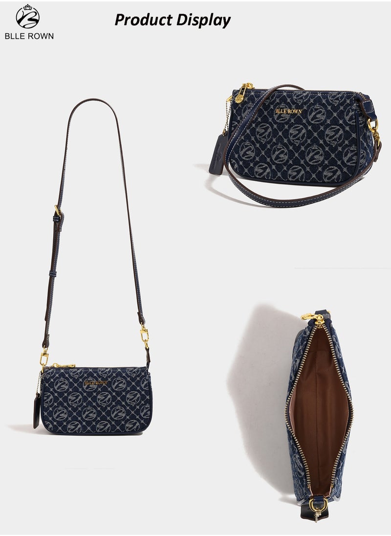 Lightweight  Minimalist Women's Handbags With Pearl Decoration,Portable Crossbody Bag Shoulder Bags For Ladies