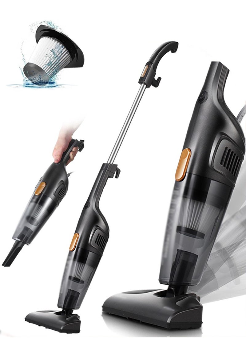 Corded Portable Handheld Vacuum Cleaner, Upright Lightweight 2-in-1 Stick & Handheld Vacuum Powerful 600W Motor for Hard Floor, Carpet, Pet Hair