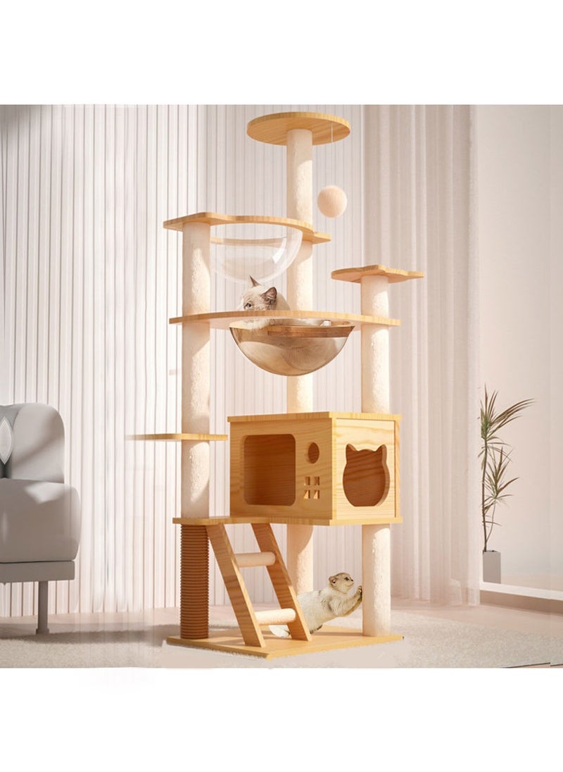 Cat House Cat Climbing Frame Cat Nest Cat Scratching Board Cat Tree Cat Supplies Pet Cat Toys Space Capsule Multi-Level Cat Tower Activity Center Condo Pet Supplies