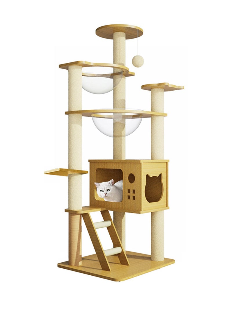 Cat House Cat Climbing Frame Cat Nest Cat Scratching Board Cat Tree Cat Supplies Pet Cat Toys Space Capsule Multi-Level Cat Tower Activity Center Condo Pet Supplies