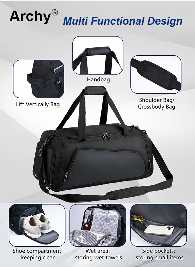 Large-Capacity Shoulder Bag Outdoor Sports Portable Fitness Bag Dry and Wet Separation