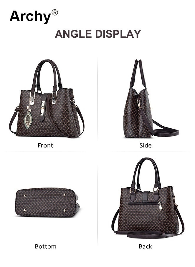 Shoulder Tote Bags for Women Top Handle Satchel Large Capacity PU Material Stylish