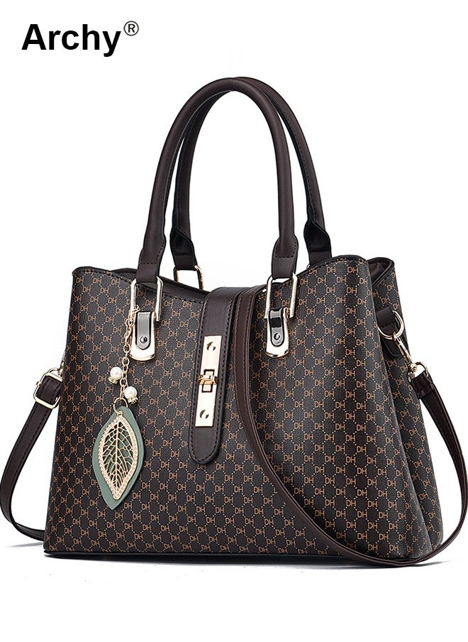 Shoulder Tote Bags for Women Top Handle Satchel Large Capacity PU Material Stylish