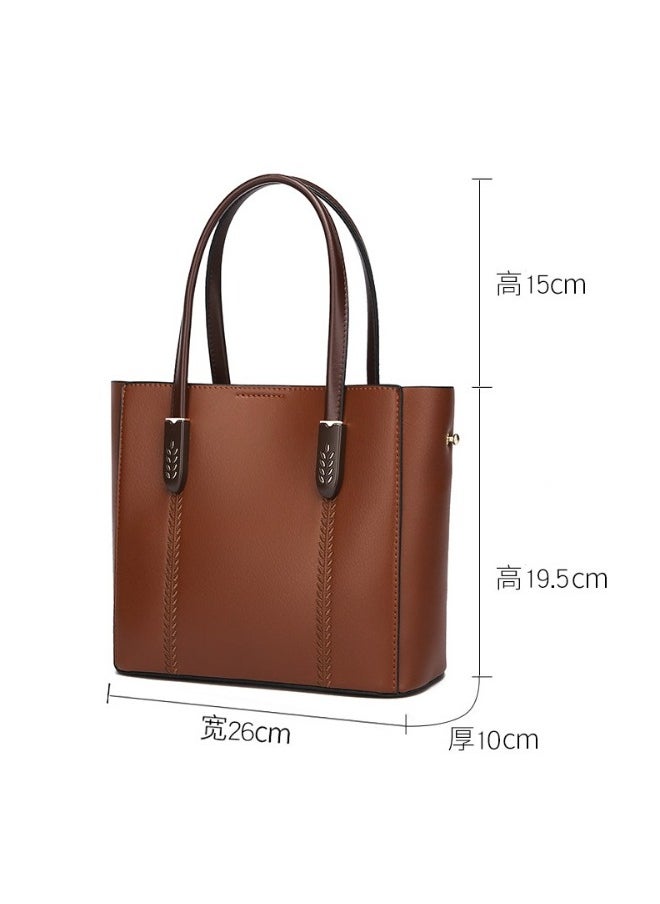 Large Capacity PU Leather Tote Bag for Women – Fashionable and Functional Shoulder Handbag