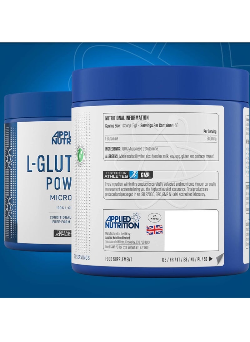 Applied Nutrition L-GLUTAMINE POWDER 250G 50 Servings