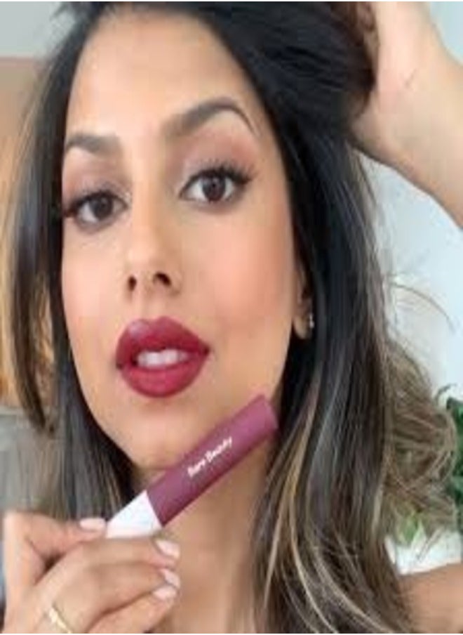 Rare Beauty by Selena Gomez Lip  Soufflé Matte Cream Lipstick in  Strengthen - Dark Cool Red - 3.9ml