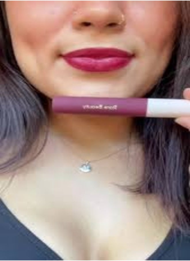 Rare Beauty by Selena Gomez Lip  Soufflé Matte Cream Lipstick in  Strengthen - Dark Cool Red - 3.9ml