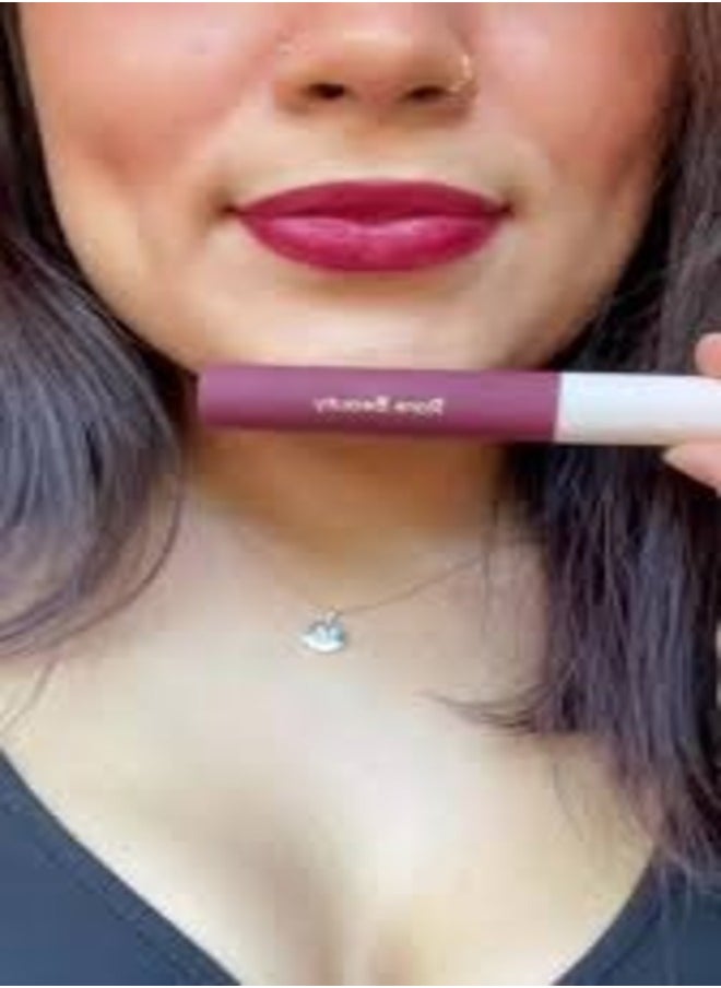 Rare Beauty by Selena Gomez Lip  Soufflé Matte Cream Lipstick in  Strengthen - dark cool red - 3.9ml