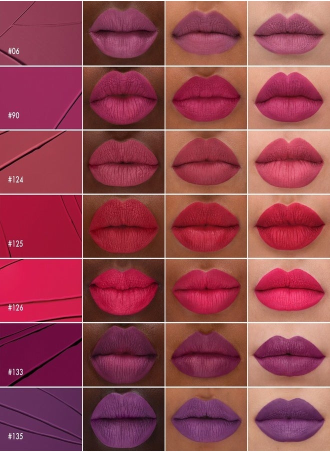 SEPHORA COLLECTION Cream Lip Stain 10HR Liquid Lipstick Cherry Red (94 Cherry Moon) – Long-Lasting, Matte Brown Pink, High-Pigment & Transfer-Resistant (5ml)