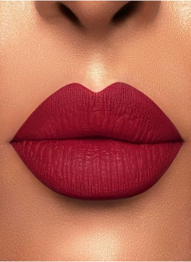 SEPHORA COLLECTION Cream Lip Stain 10HR Liquid Lipstick Cherry Red (94 Cherry Moon) – Long-Lasting, Matte Brown Pink, High-Pigment & Transfer-Resistant (5ml)