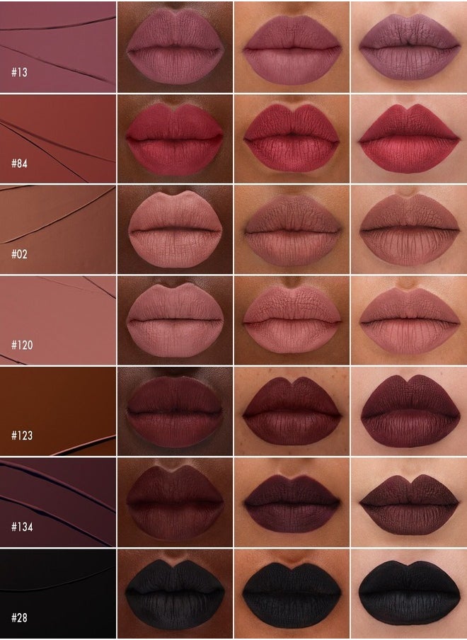 SEPHORA COLLECTION Cream Lip Stain 10HR Liquid Lipstick Cherry Red (94 Cherry Moon) – Long-Lasting, Matte Brown Pink, High-Pigment & Transfer-Resistant (5ml)