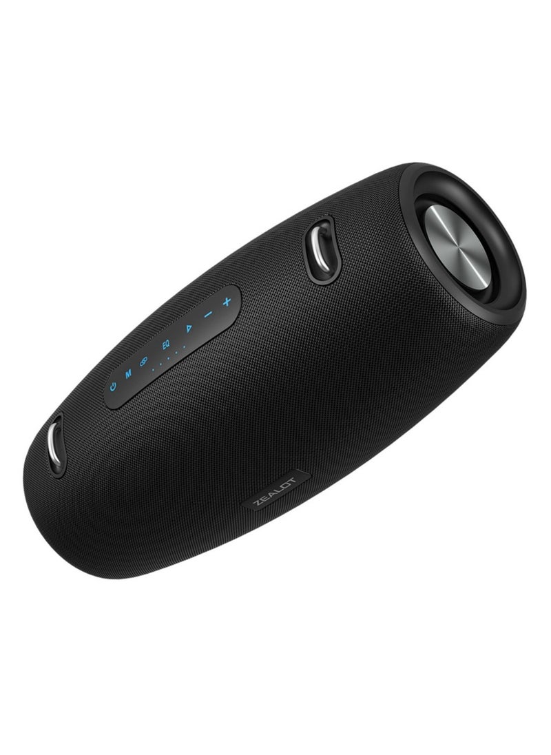 ZEALOT S67 60W Bluetooth Speaker, Portable Speaker With Shoulder Strap, IPX6 Waterproof AUX/TF/USB Supported, Loud Stereo Booming Bass 14400mAh Battery 40 Hours Playtime