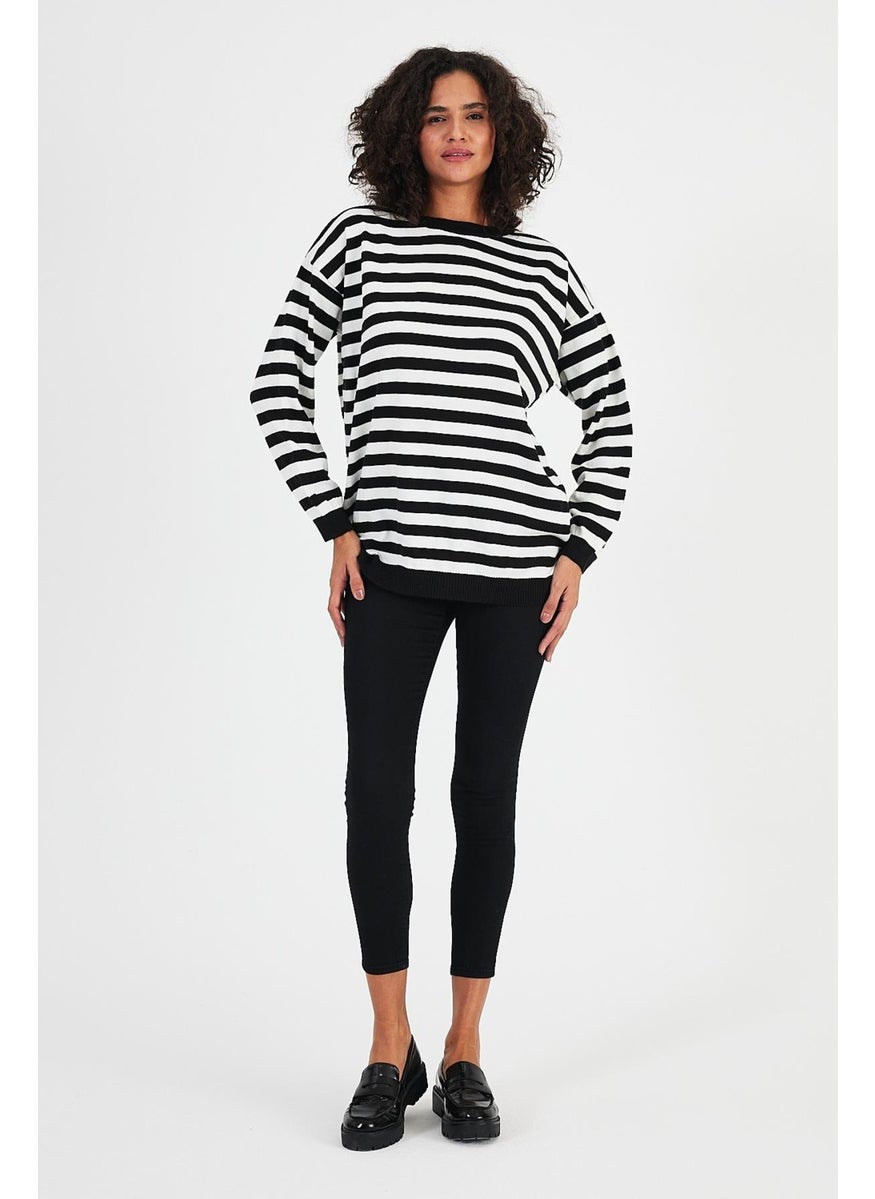 Striped Loose Knit Sweater (A91823-S)