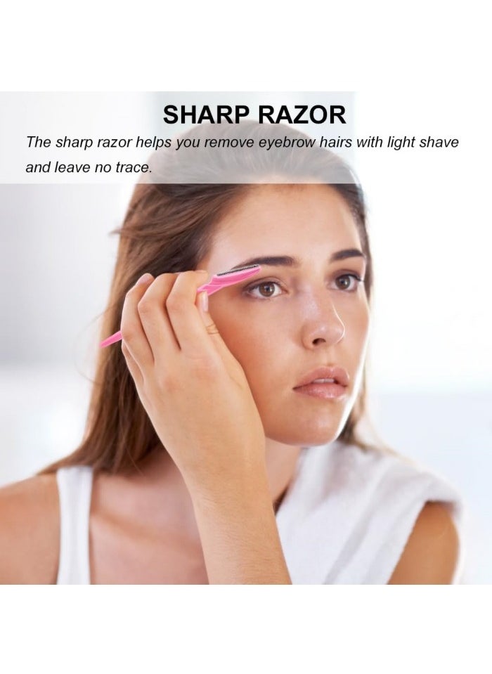 66 Eyebrow Razor and Face Razor for Women and Men, Eyebrow Hair Trimmer and Shaver with Protective Cover,Safe and Newbie Friendly