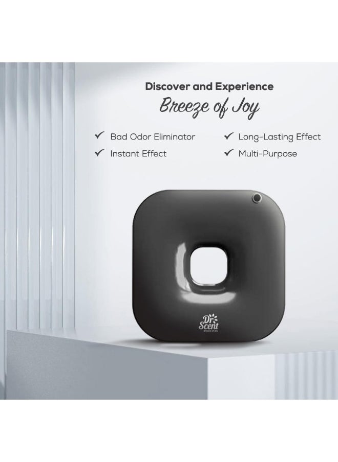Dr Scent Breeze of Joy Diffuser Machine Scope - Coverage up to 200 Square Meters - Aromatherapy, Essential Oil and Fragrance Machine with Adjustable Settings (Black)