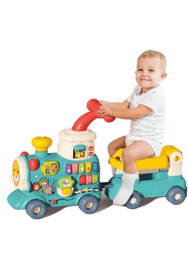 Multifunctional 5-in-1 Baby Walker Train – Interactive Learning Toy with Push, Sit, Ride, and Drag Modes for Babies & Toddlers. Enhances Motor Skills, Balance, and Imaginative Play with Lights, Sounds, and Colorful Design – Ideal for Ages 12 Months+.