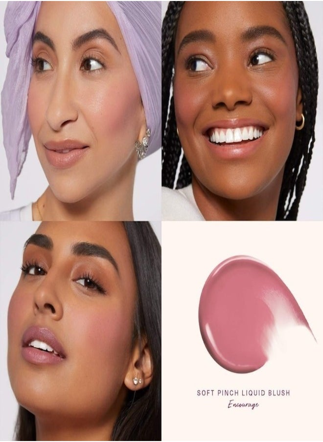 Rare Beauty by Selena Gomez Soft Pinch Liquid Blush – Encourage - Soft Neutral Pink, 7.5ml) | Weightless, Long-Lasting, Buildable Liquid Blush for a Natural, Radiant Glow