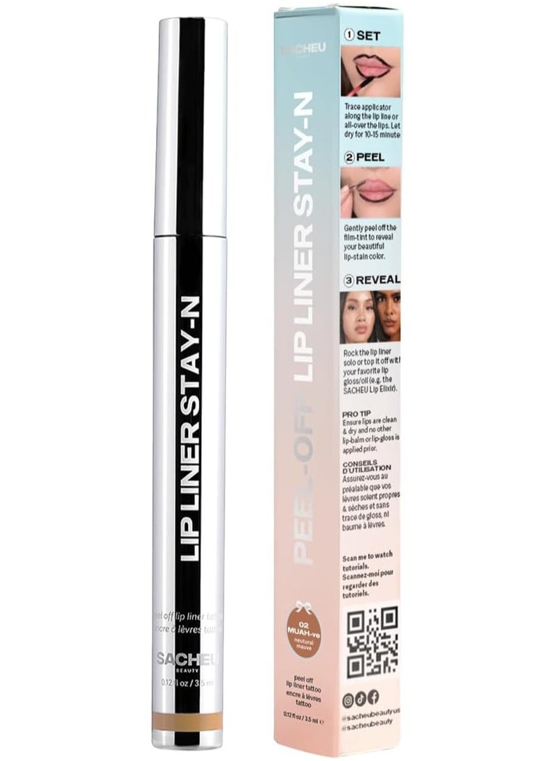 Lip Liner Stay-N, Peel Off (02 MUAH-ve) 0.12 Fl Oz (Pack of 1)