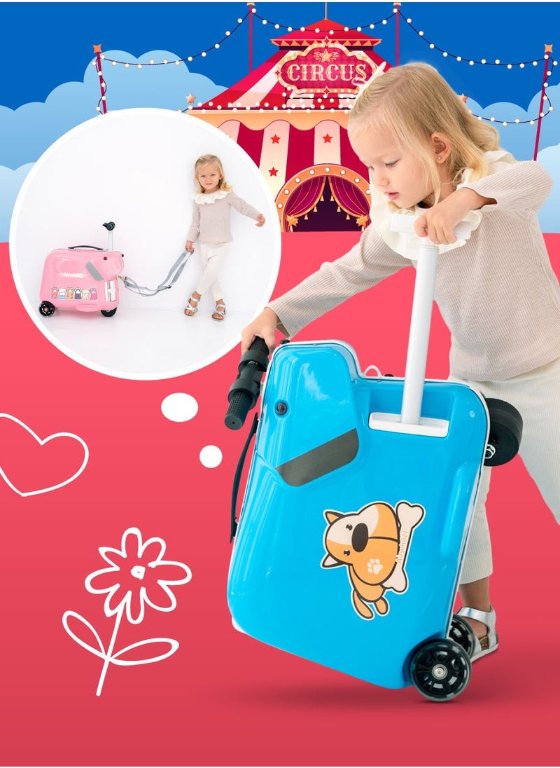 Airwheel SQ3 Kids Electric Luggage - Pink | 15L Compact Travel Luggage, Motorized Electric Luggage Scooter for Convenient and Fast Travel with Removable Battery | Official Dealer in UAE