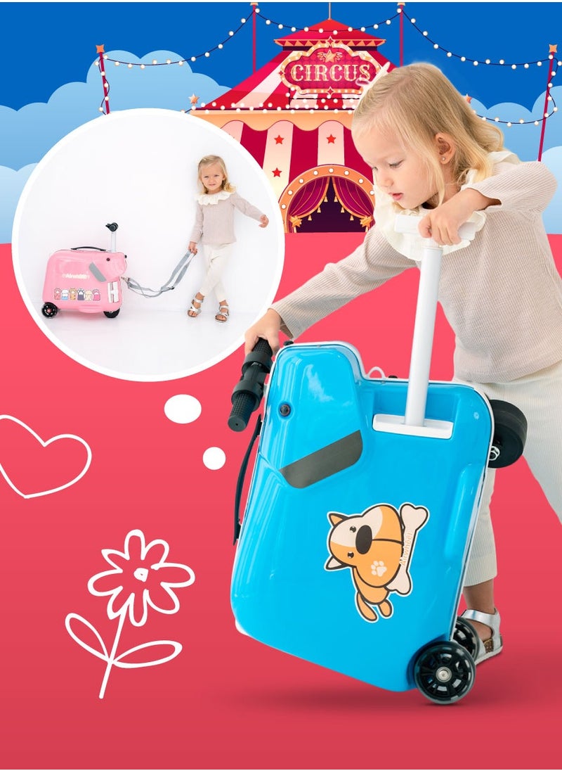 Airwheel SQ3 Kids Electric Luggage - Blue | 15L Compact Travel Luggage, Motorized Electric Luggage Scooter for Convenient and Fast Travel with Removable Battery | Official Dealer in UAE