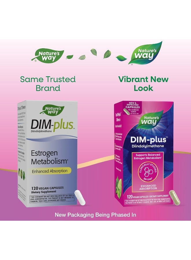 DIM-Plus Diindolylmethane, 120 Vegan Capsules Packaging May Vary